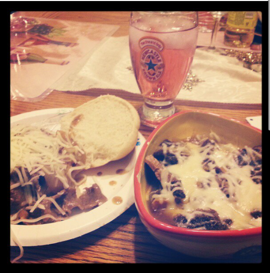 French Onion Soup & Open-Faced Beef Tenderloin Sandwiches